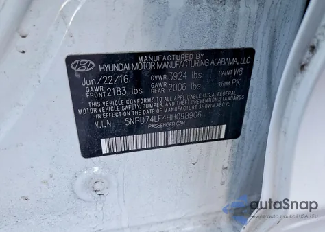 2017 Hyundai Elantra Se из США, поврежденный, VIN 5NPD74LF4HH098906